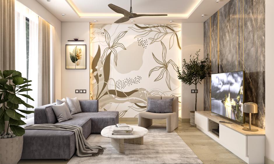 Luxury living room wallpaper